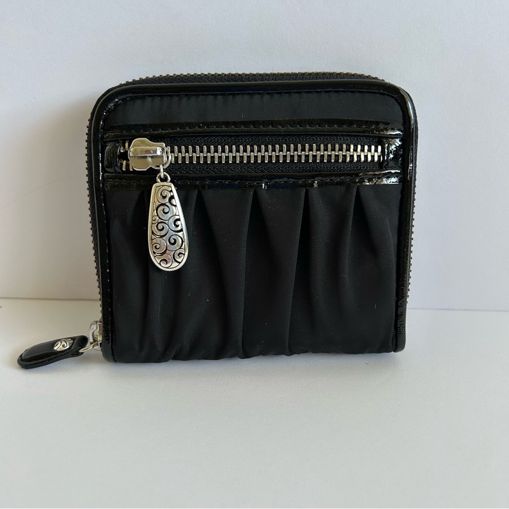 Brighton Black Wallet with Silver Accents